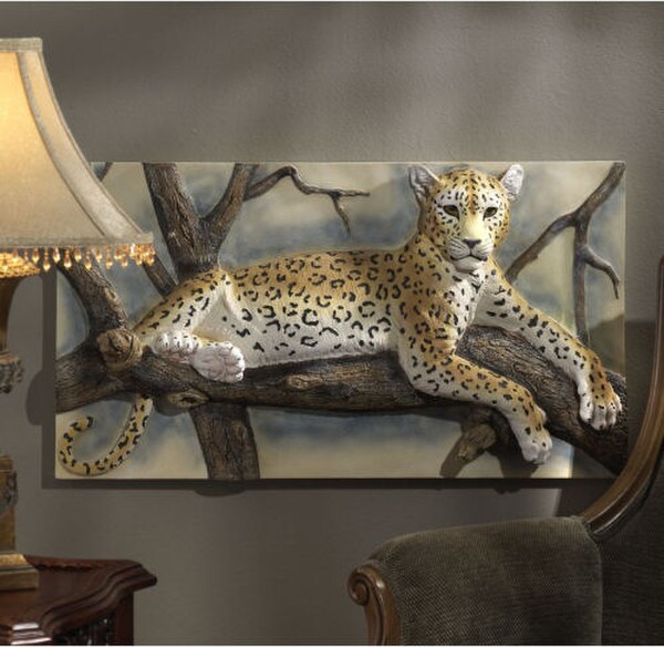 Leopards Lair Sculptural Wall Frieze Decorative Hanging